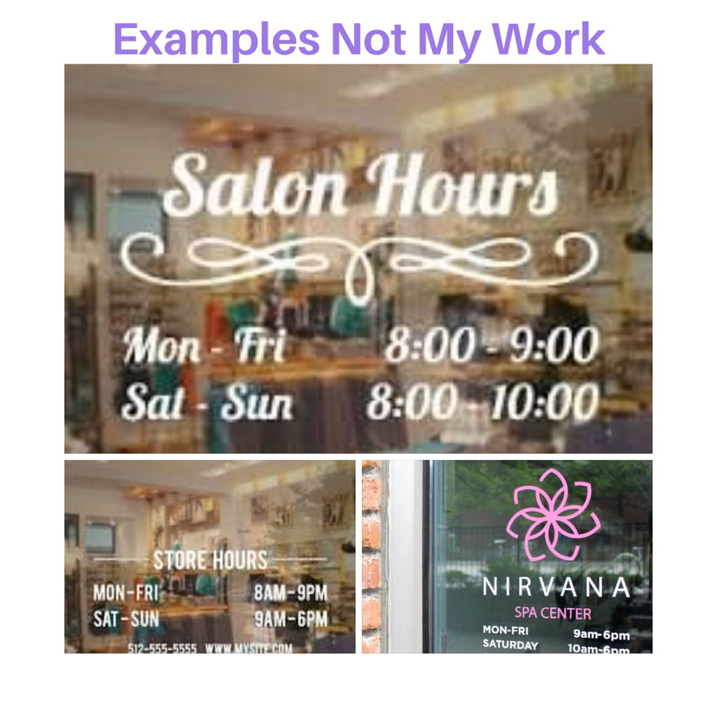 Business Hours/ Info Signs